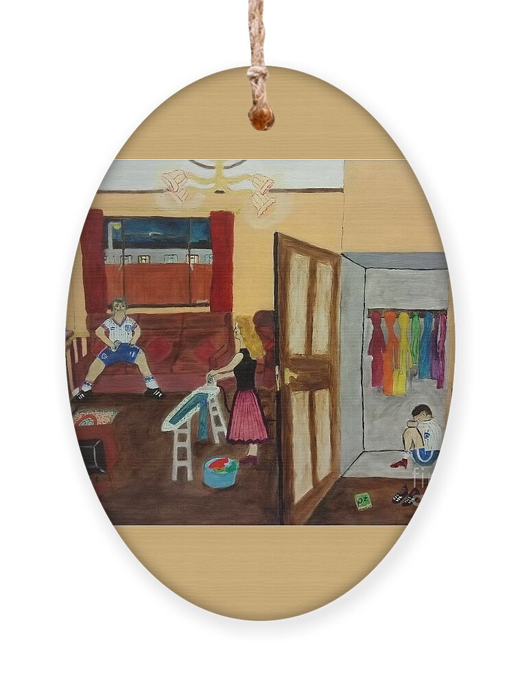 Lgbtq Ornament featuring the drawing In the closet 1984 by David Westwood