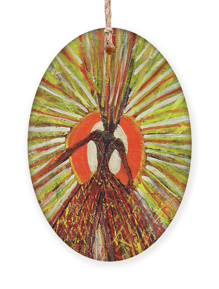 In The Sun Ornament featuring the painting In the Light of the Sun by Tessa Evette