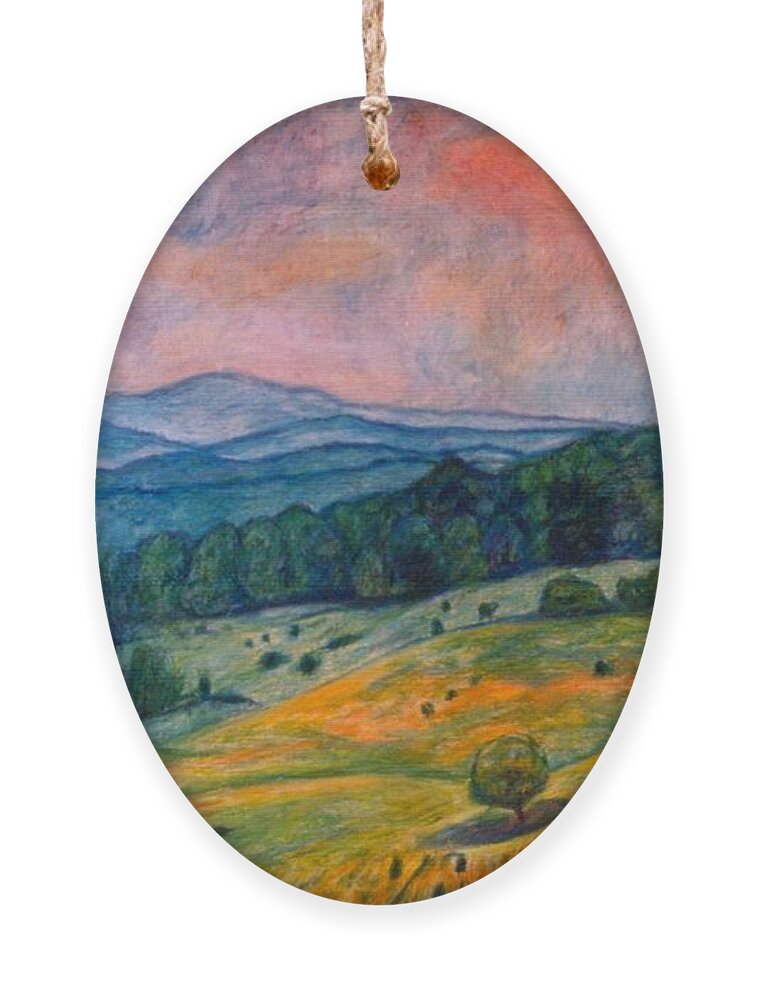 Ingles Mountain Ornament featuring the pastel Ingles Mountain by Kendall Kessler
