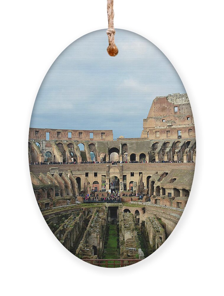 Colesseum Ornament featuring the photograph Inside the Colosseum by Regina Muscarella