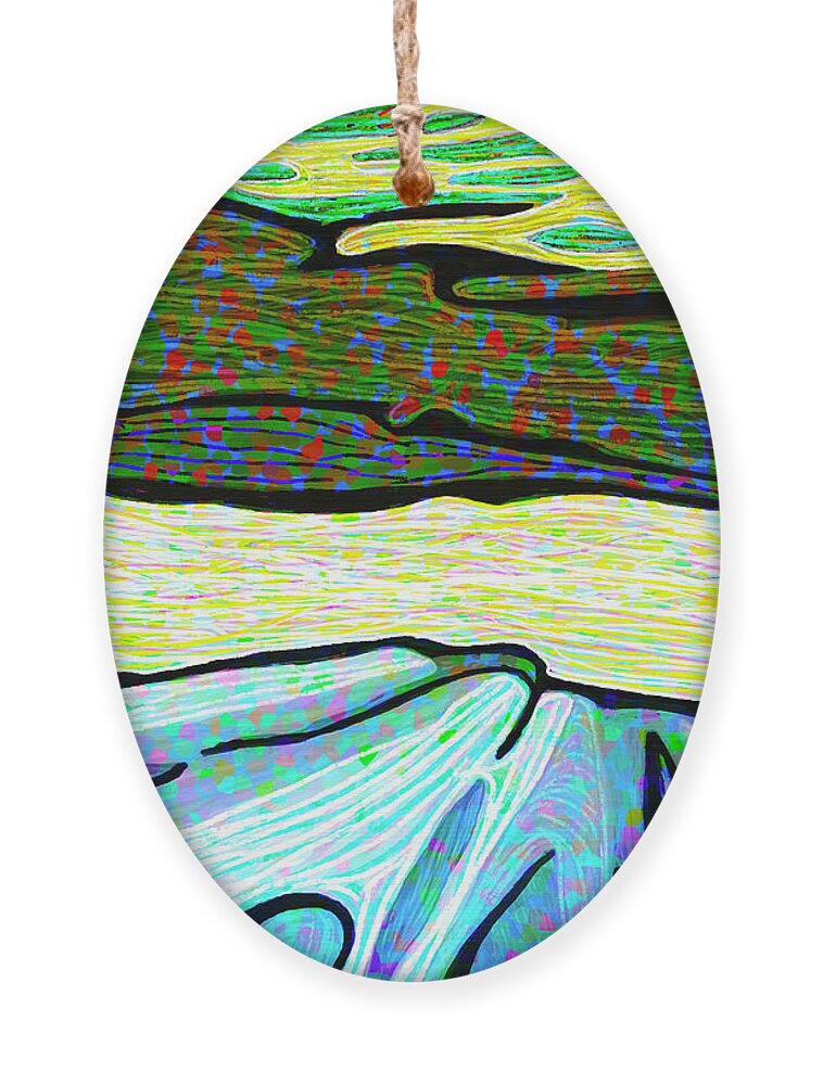 Ocean Waves Ornament featuring the digital art Intermittent Flow by Rod Whyte