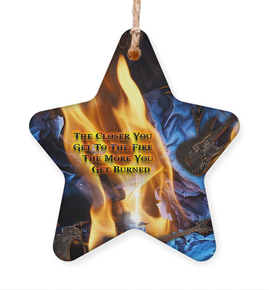 Fire Ornament featuring the digital art Into The Flames by Michael Damiani