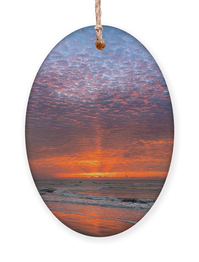 Sunrise Ornament featuring the photograph Isle of Palms Sunrise by Jim Miller