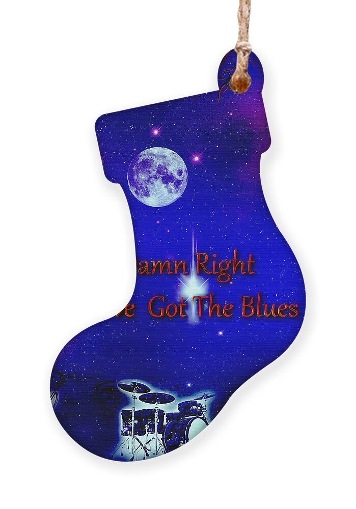 Buddy Guy Ornament featuring the digital art I've Got The Blues by Michael Damiani