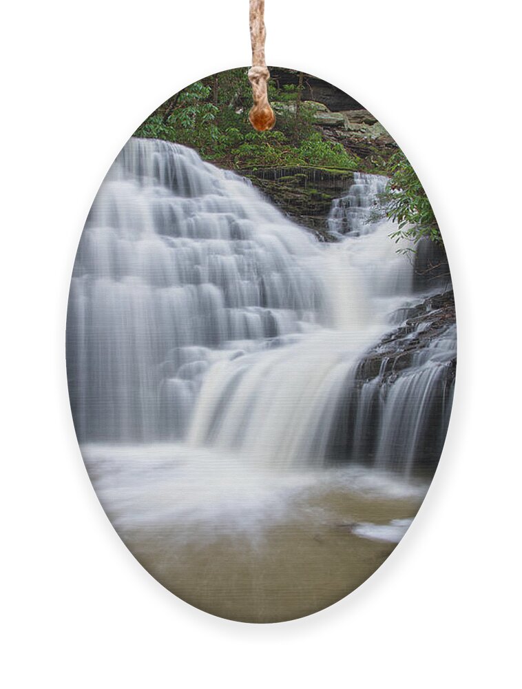 Jack Rock Falls Ornament featuring the photograph Jack Rock Falls 20 by Phil Perkins