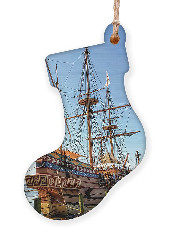 Jamestown Ornament featuring the photograph Jamestown Settlement Ship - Susan Constant by Susan Rissi Tregoning