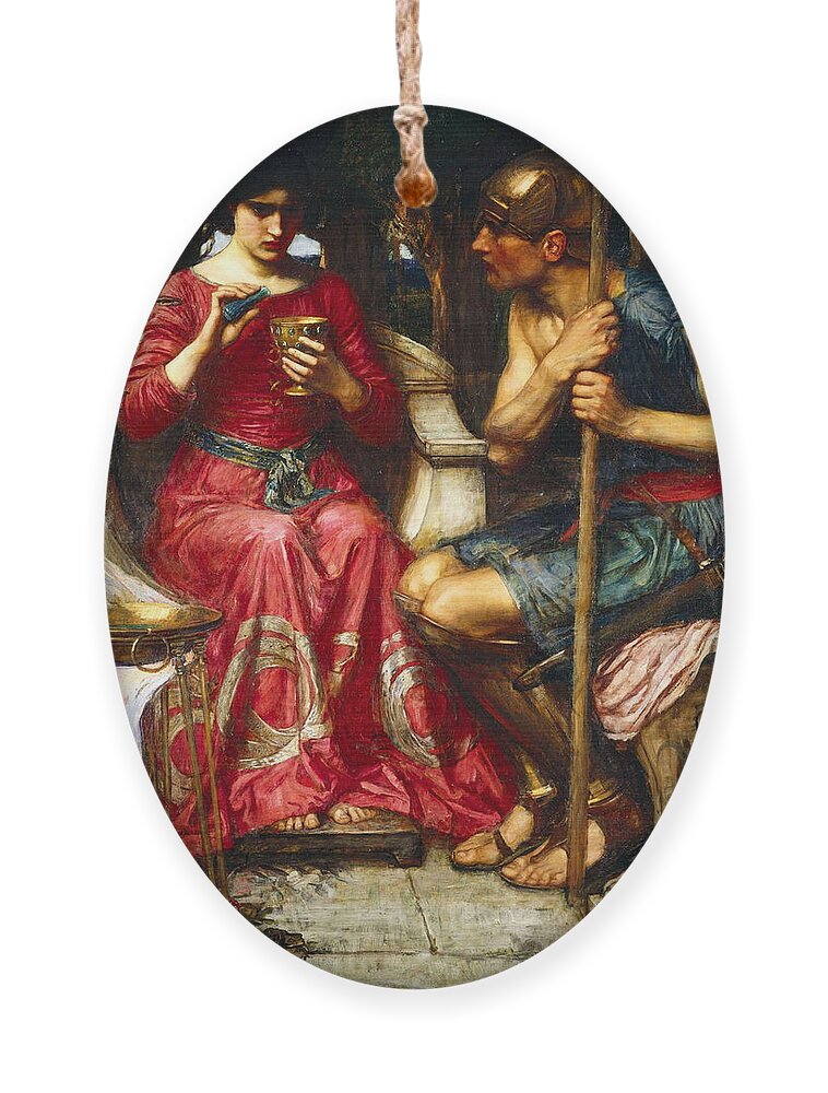 Jason And Medea Ornament featuring the painting Jason and Medea by John William Waterhouse