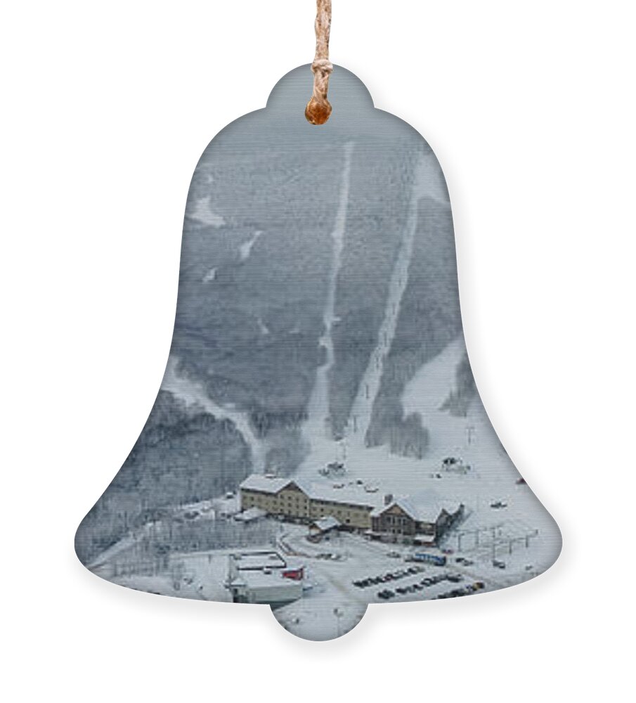 Jay Peak Ornament featuring the photograph Jay Peak Vermont Panorama by John Rowe