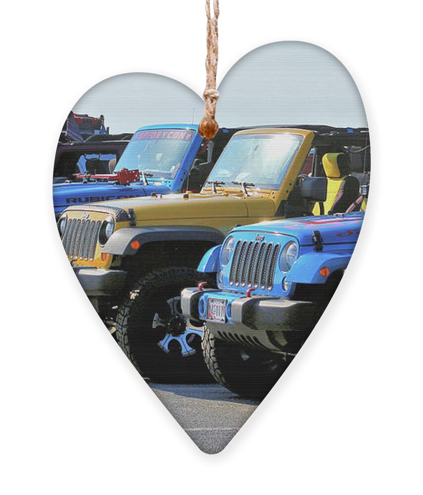 Jeeps Ornament featuring the photograph Jeeps of Jeep Week 2016 by Robert Banach