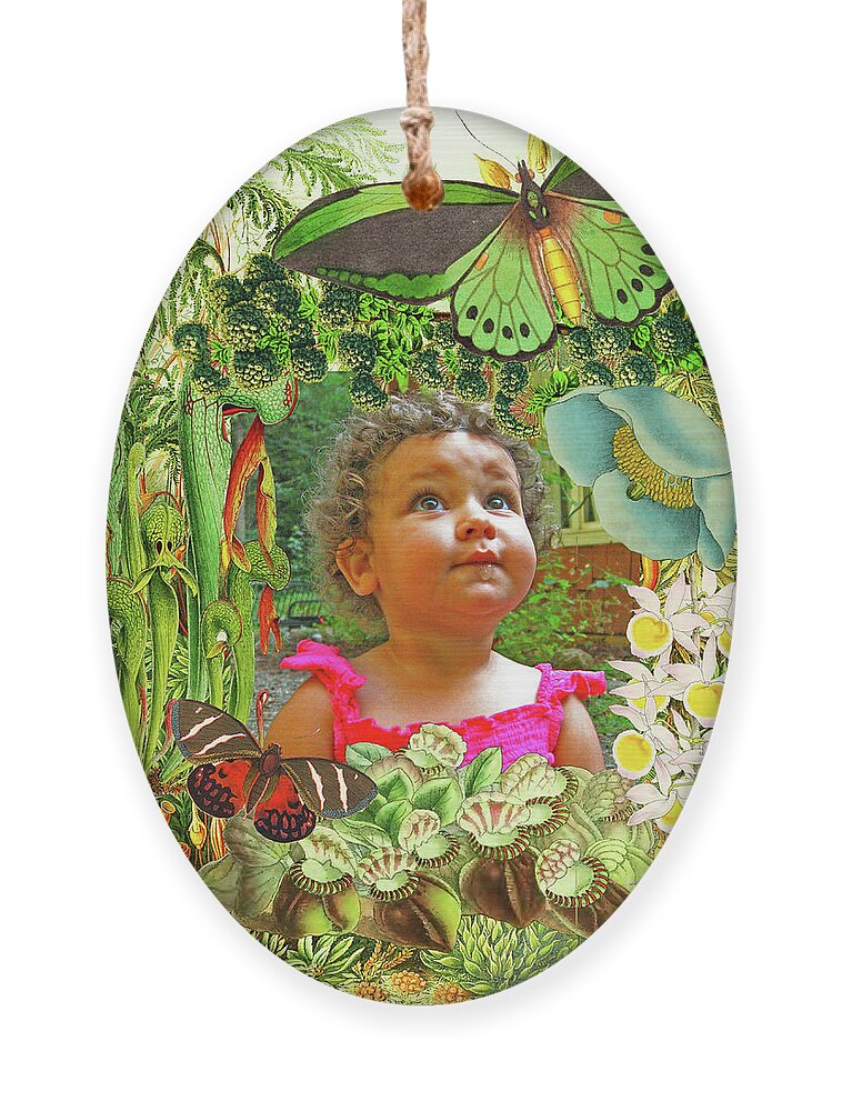 Little Girl Ornament featuring the mixed media Josie by Lorena Cassady