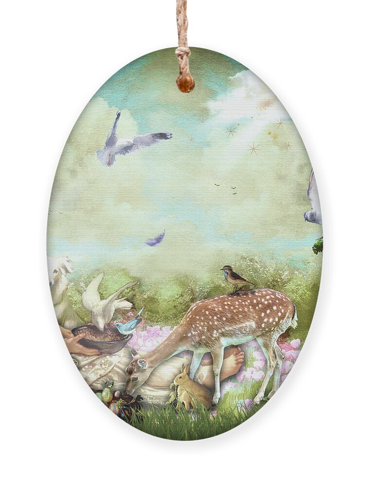 Kindness Ornament featuring the digital art Kindness by Diana Haronis
