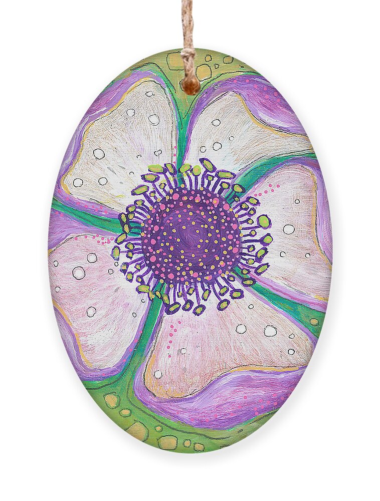 Flower Painting Ornament featuring the painting Kindness by Tanielle Childers