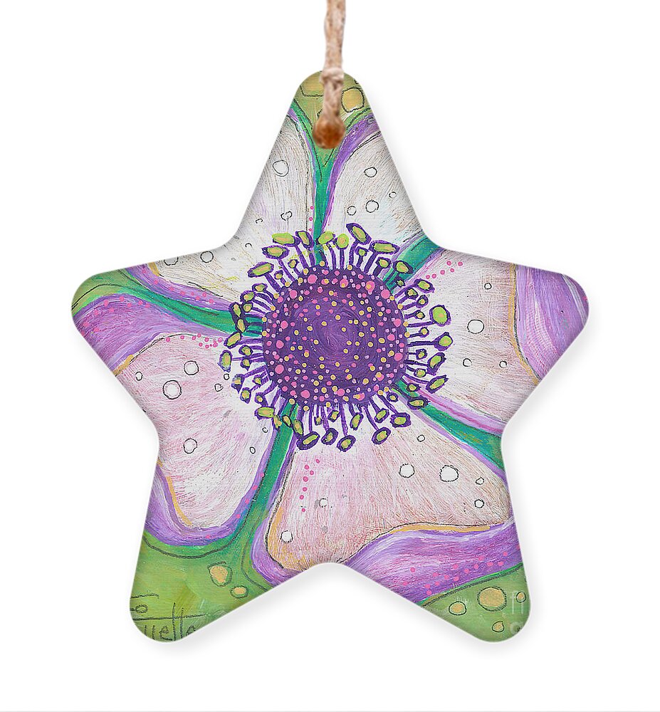 Flower Painting Ornament featuring the painting Kindness by Tanielle Childers