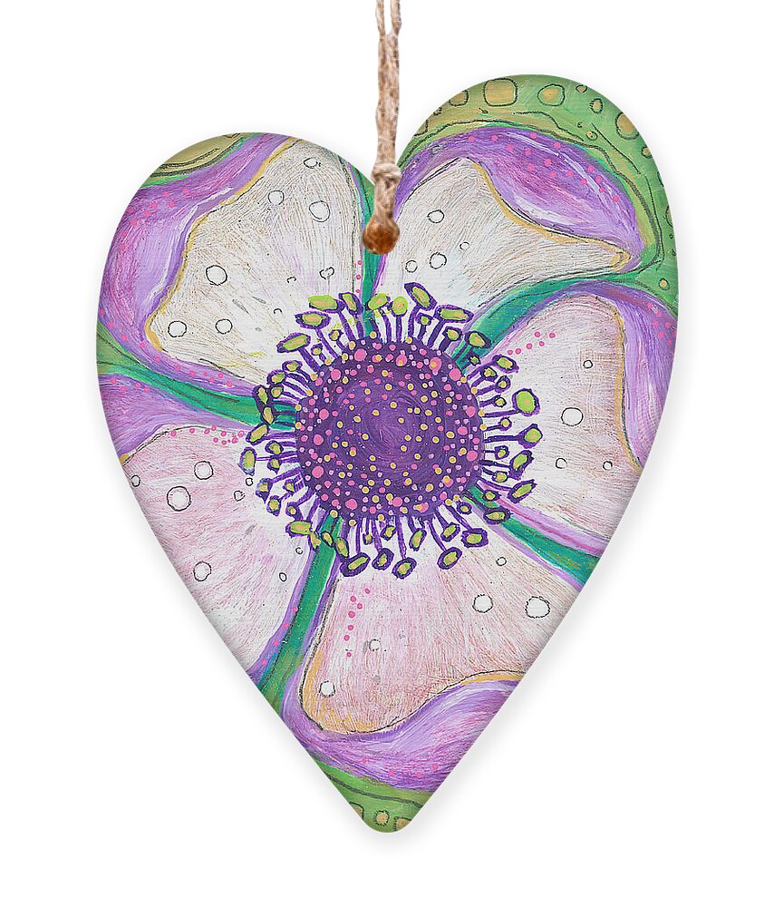 Flower Painting Ornament featuring the painting Kindness by Tanielle Childers