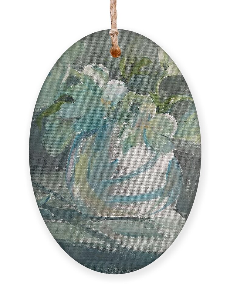 Floral Ornament featuring the painting Kitchen Tulips by Sheila Romard