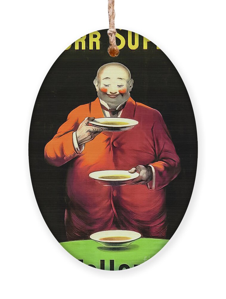 Advertising Ornament featuring the drawing Knorr Soup Poster 1934 by M G Whittingham