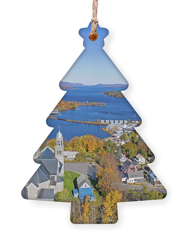 Newport Vt Ornament featuring the photograph Lake Memphremagog From Newport, VT by John Rowe