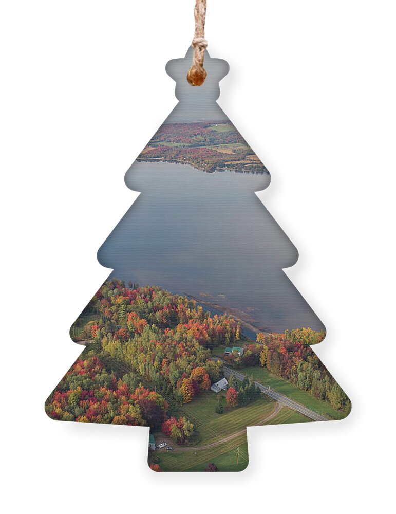 Fall Ornament featuring the photograph Lake Salem Vermont by John Rowe