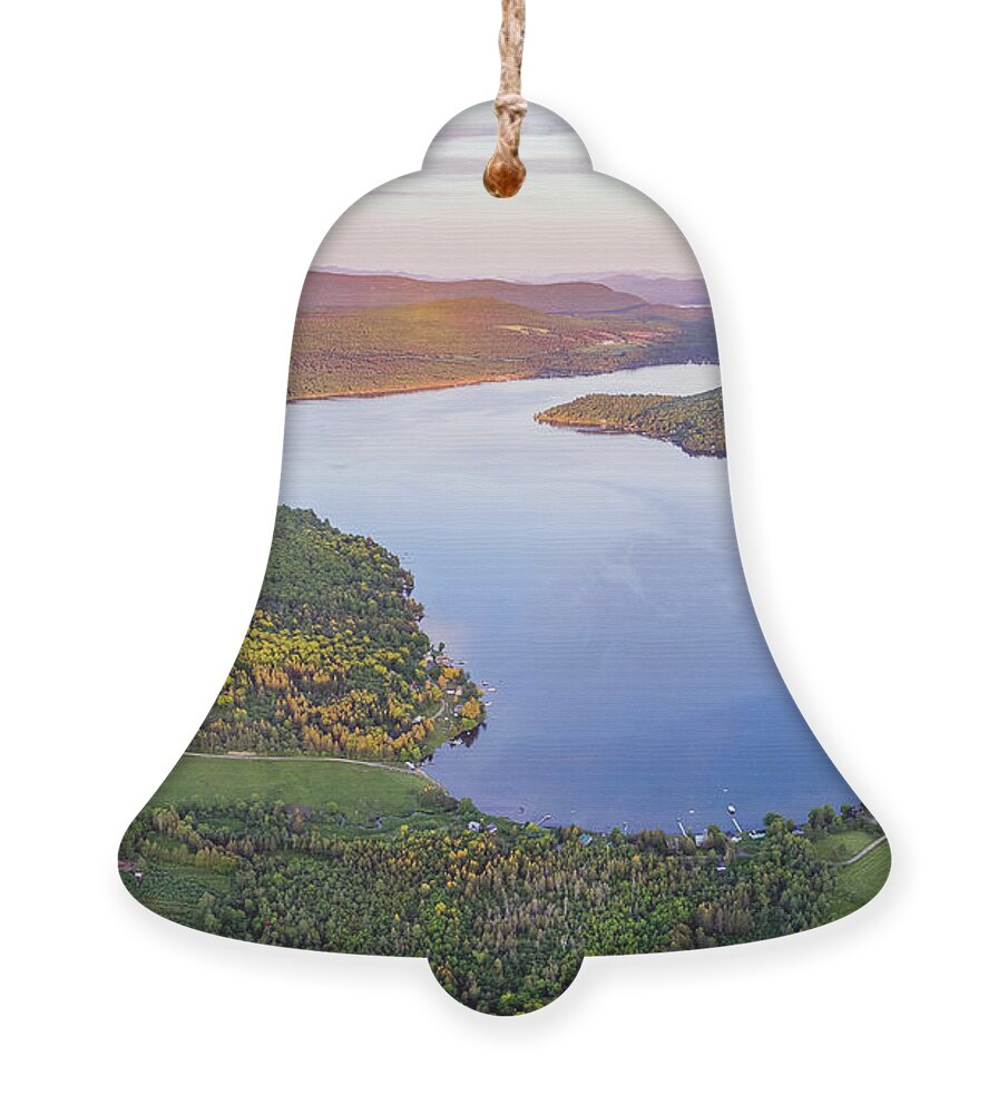 John Rowe Ornament featuring the photograph Lake Seymour in Morgan Vermont by John Rowe