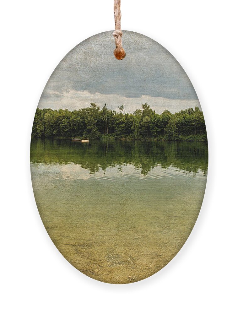 Land Ornament featuring the photograph Lake time by Yasmina Baggili