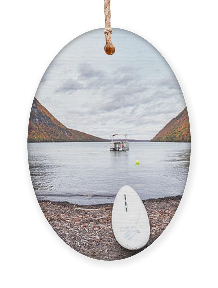 Vermont Ornament featuring the photograph Lake Willoughby Fall Panoramic 2 by Tim Kirchoff