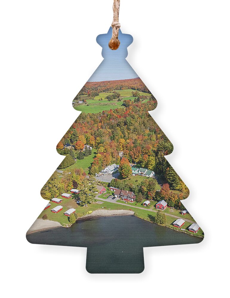 Lake Willoughby Ornament featuring the photograph The Sandbar Lake Willoughby, Vermont 10/8/21 by John Rowe