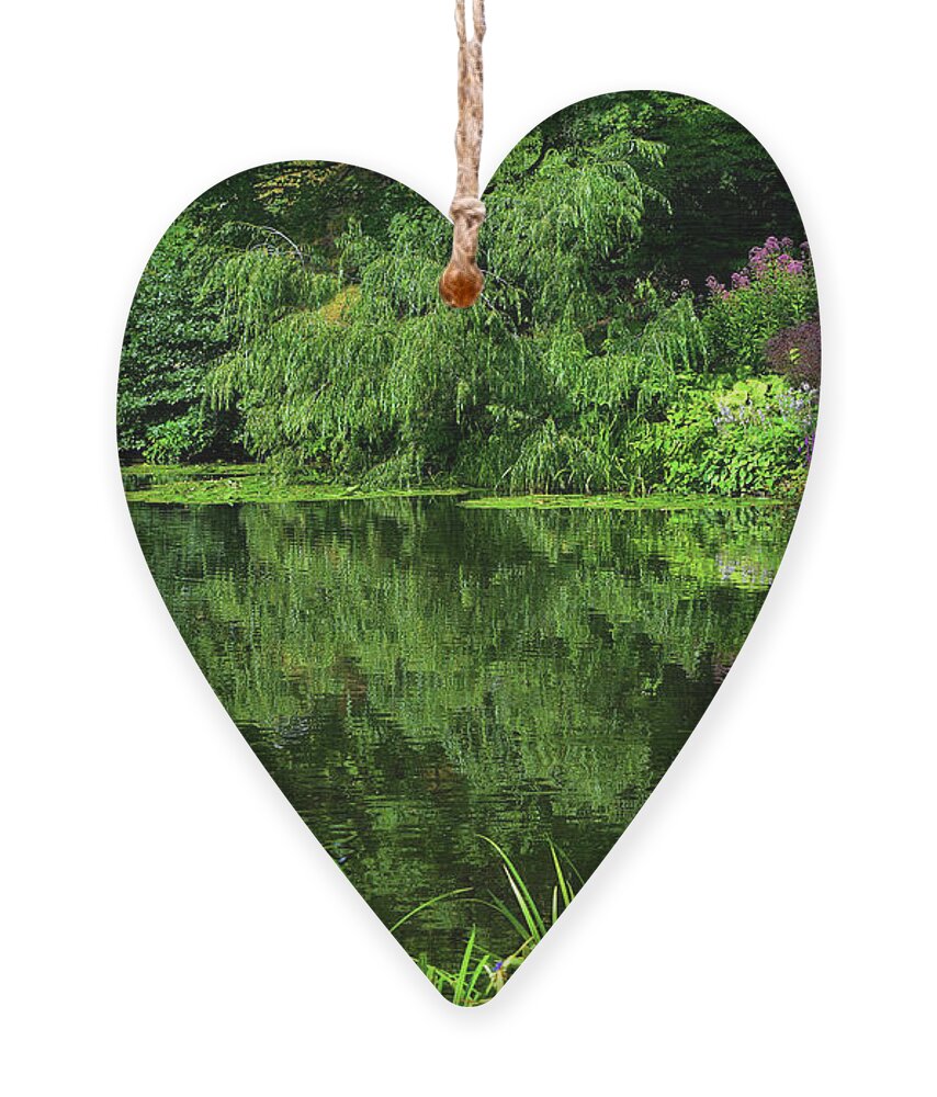 Lakeside Reflections Ornament featuring the photograph Lakeside Reflections by Yvonne Johnstone
