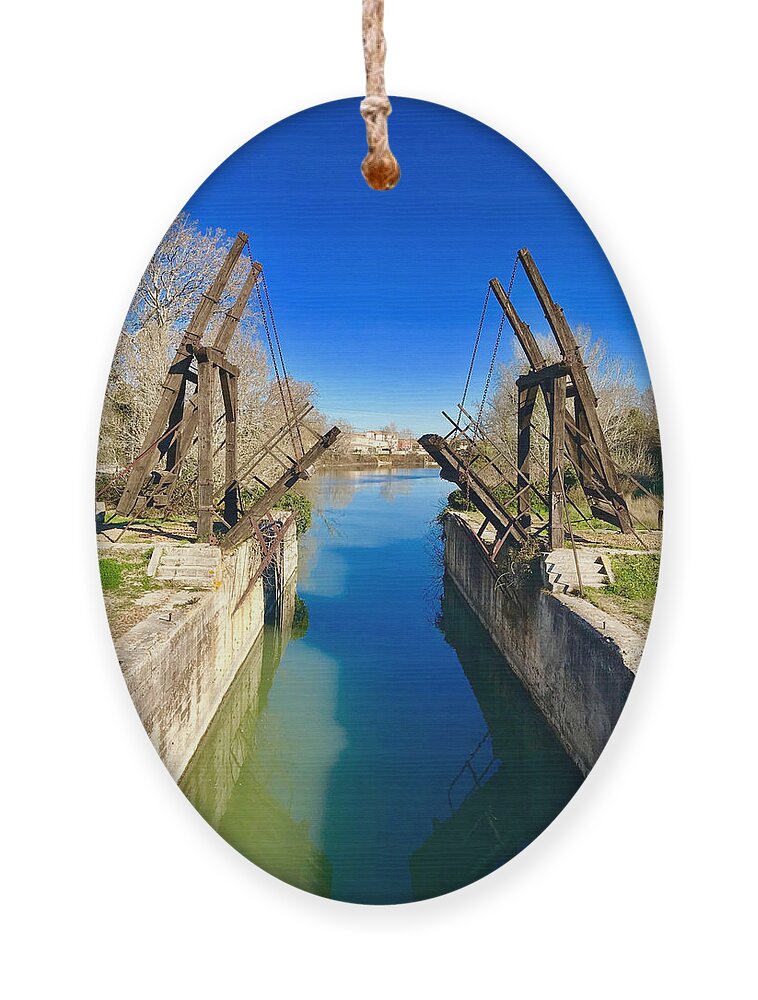 Langlois Bridge Ornament featuring the photograph Langlois Bridge in Arles by Donna Martin