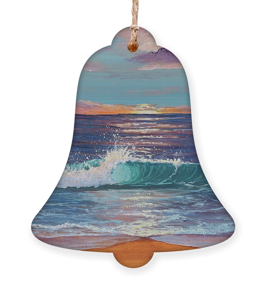 Maui Ornament featuring the painting Last Light by Darice Machel McGuire