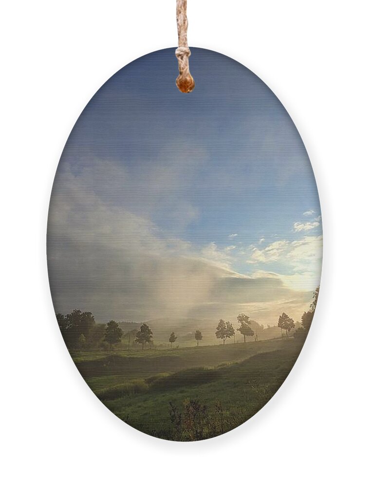 August Ornament featuring the photograph Late August Sunrise by Claudia Zahnd-Prezioso