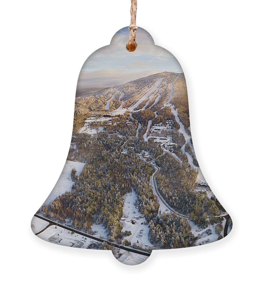 Burke Ornament featuring the photograph Late Day Sun On Burke Mt, Vermont by John Rowe