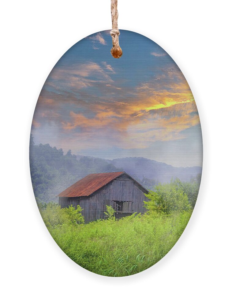 Evening Ornament featuring the photograph Late evening in the Blue Ridge Mountains by Shelia Hunt