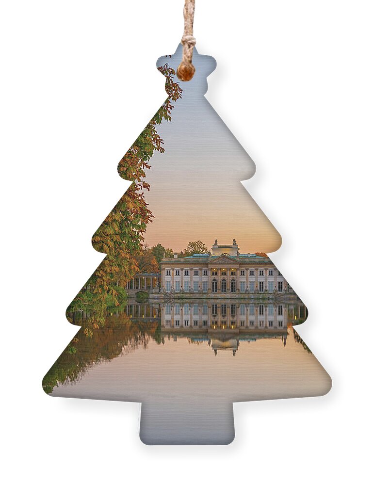 Lazienki Ornament featuring the photograph Lazienki Park In Warsaw At Pastel Twilight by Artur Bogacki