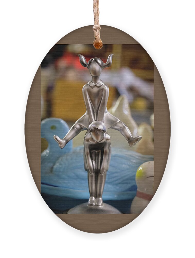 Statue Ornament featuring the photograph Leapfrog Fun by Mary Lee Dereske