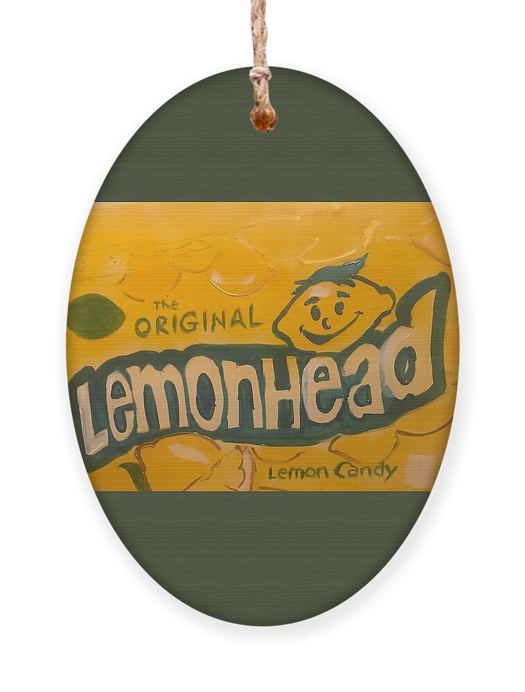  Ornament featuring the painting Lemon by Angie ONeal