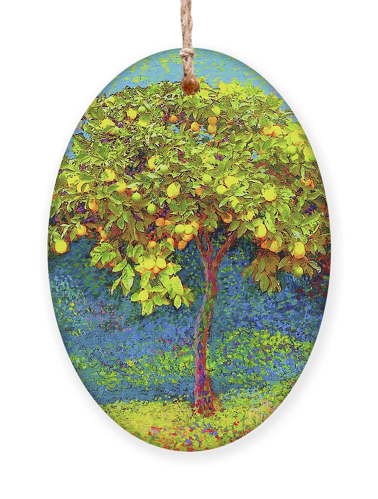 Landscape Ornament featuring the painting Lemon Tree by Jane Small