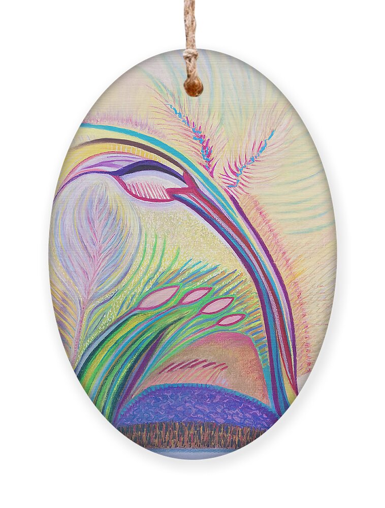 Spring Ornament featuring the painting Lengthening Our Days by Polly Castor