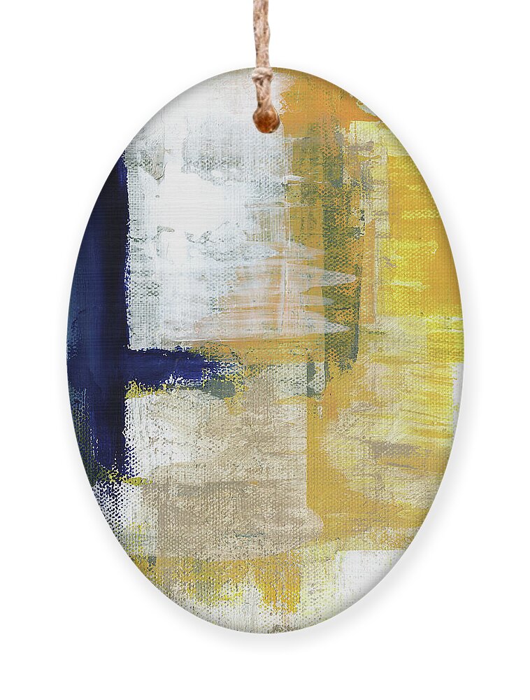 Abstract Ornament featuring the mixed media Light Of Day 1 by Linda Woods