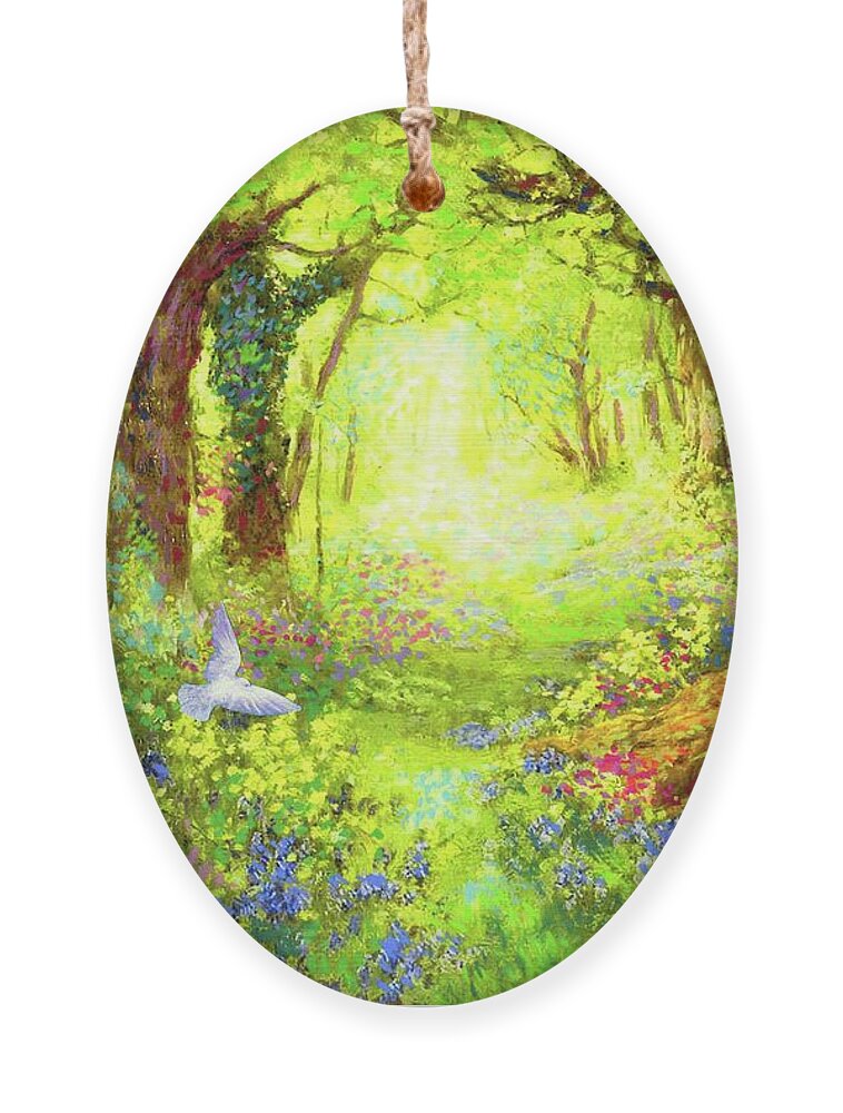 Tree Ornament featuring the painting Light of Life by Jane Small