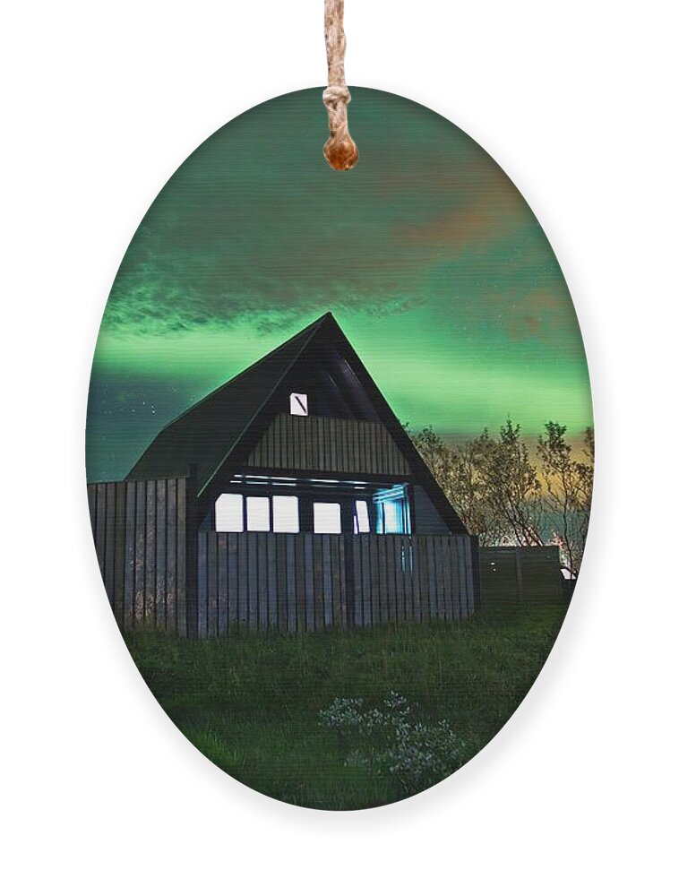 Aurora Ornament featuring the photograph Lights in the Country by Christopher Mathews