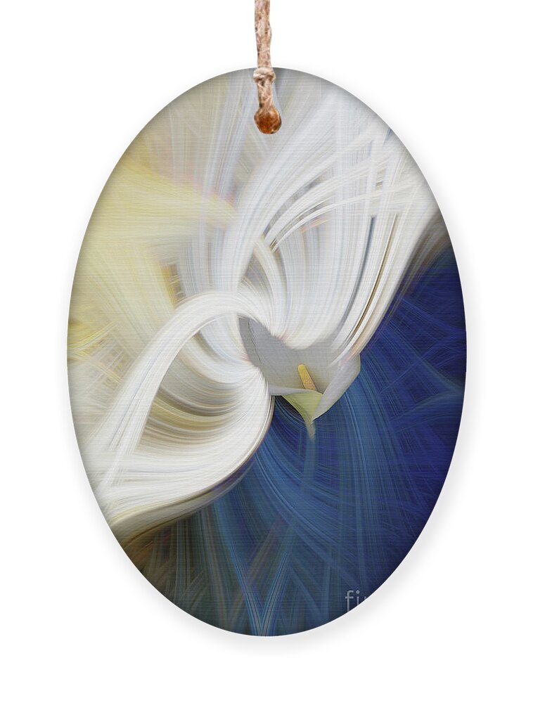 Lily Ornament featuring the digital art Lily Twirl by Elaine Teague