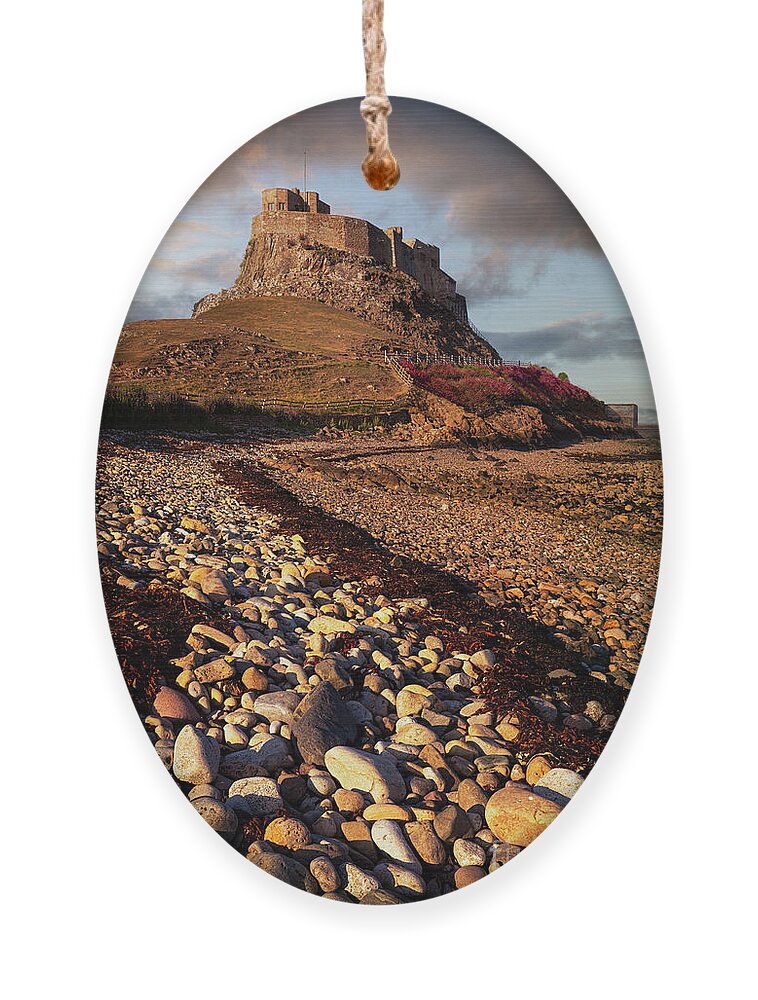 Lindisfarne Castle Ornament featuring the photograph Lindisfarne Castle, Holy Island, Northumberland, England by Neale And Judith Clark