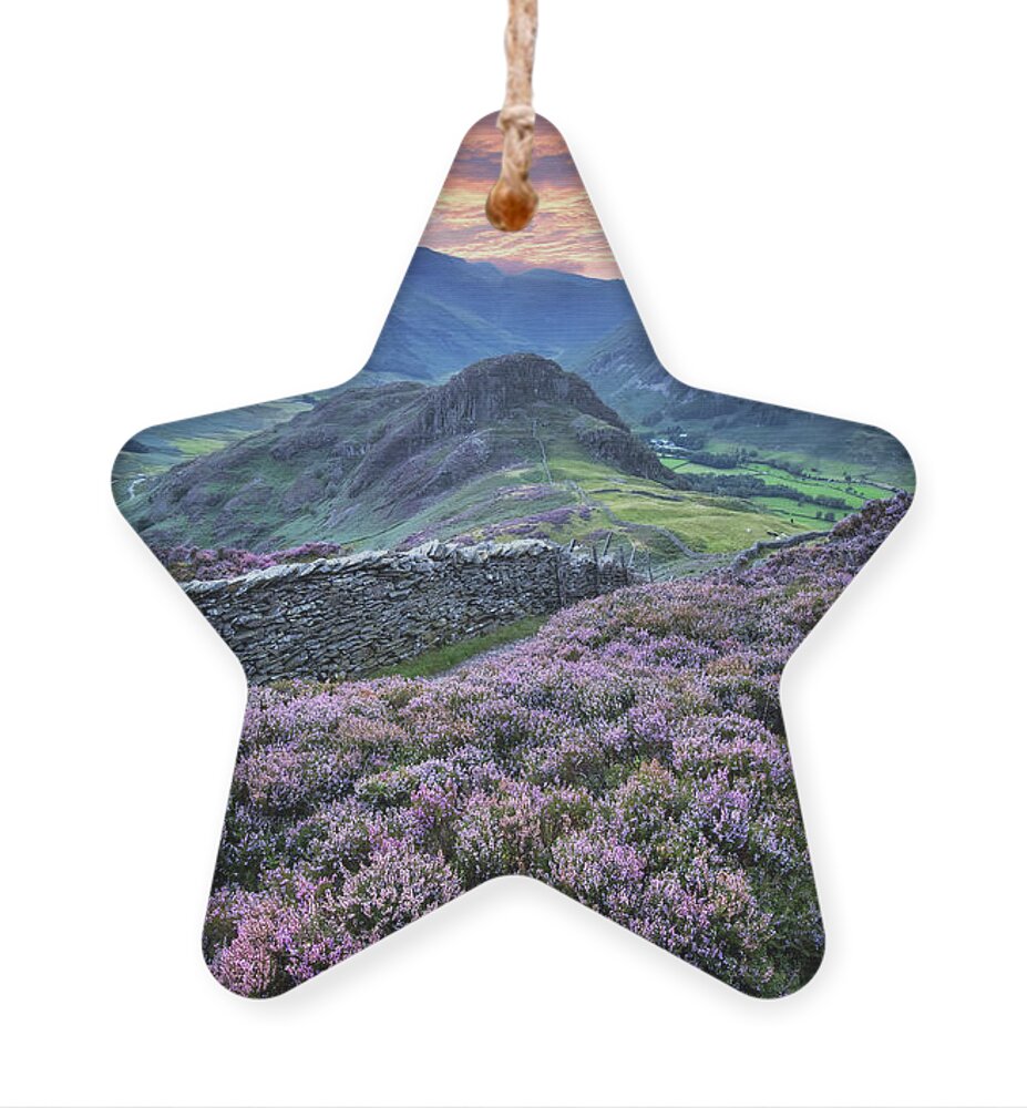 Sky Ornament featuring the photograph Lingmoor Fell 5.0 by Yhun Suarez