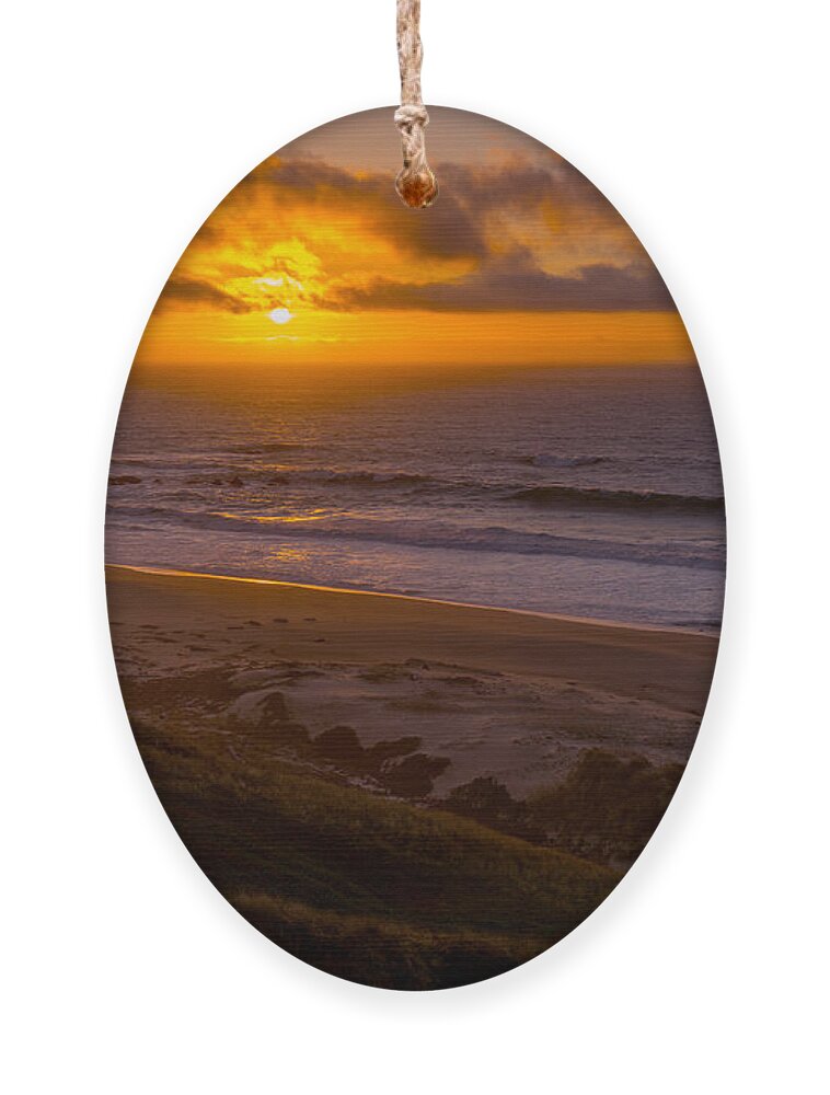 Big Sur Ornament featuring the photograph Little Sur Sunset by Derek Dean