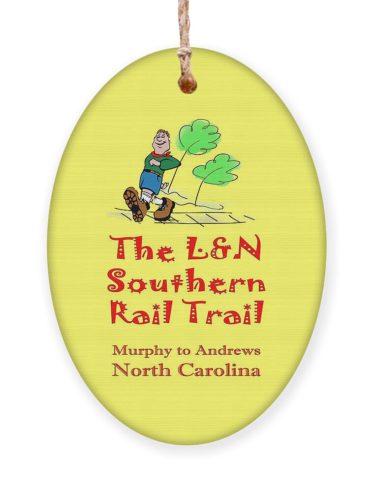 L&n Ornament featuring the photograph LN Southern Rail Trail Boy Scout by Debra and Dave Vanderlaan