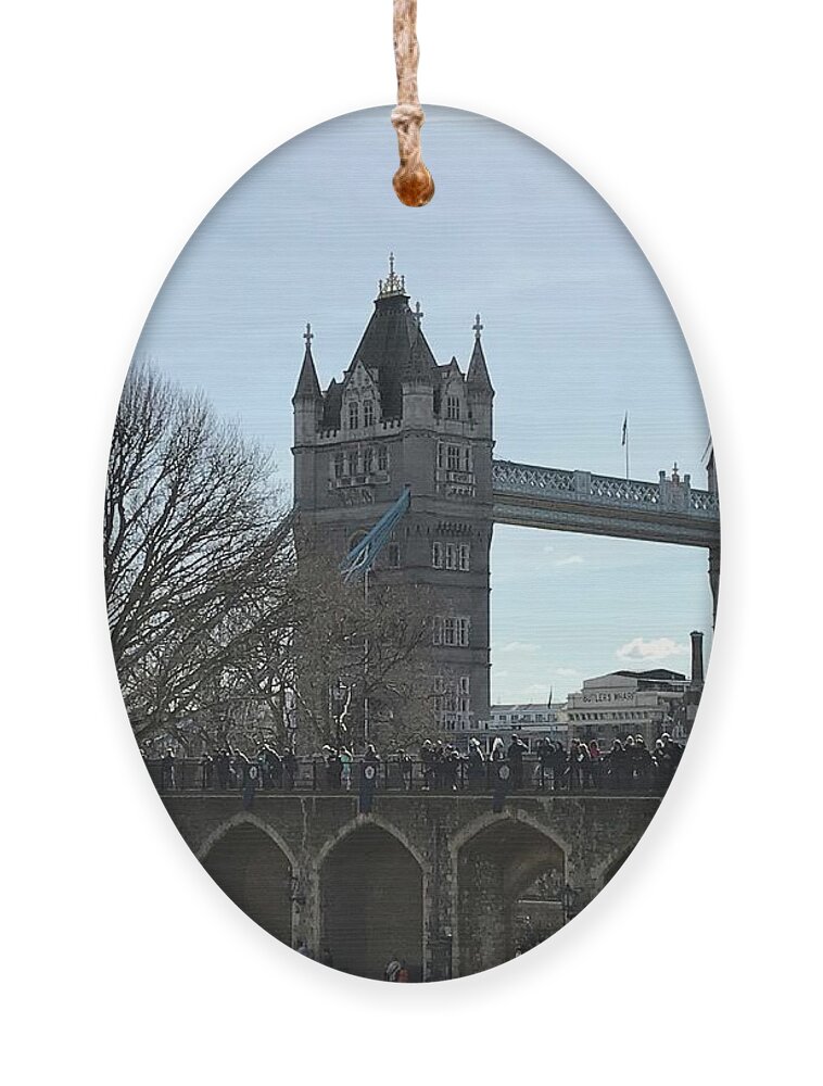 Bridge Ornament featuring the photograph London Landmark by Lee Darnell