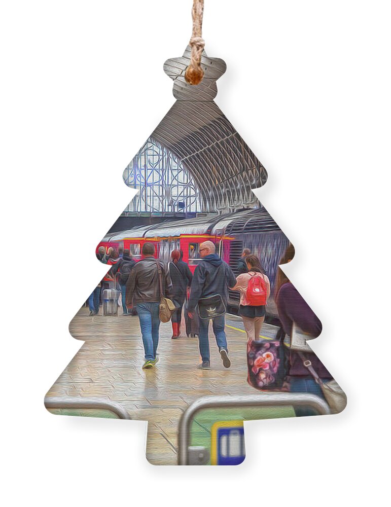 Paddington Ornament featuring the photograph London Paddington by Joe Schofield