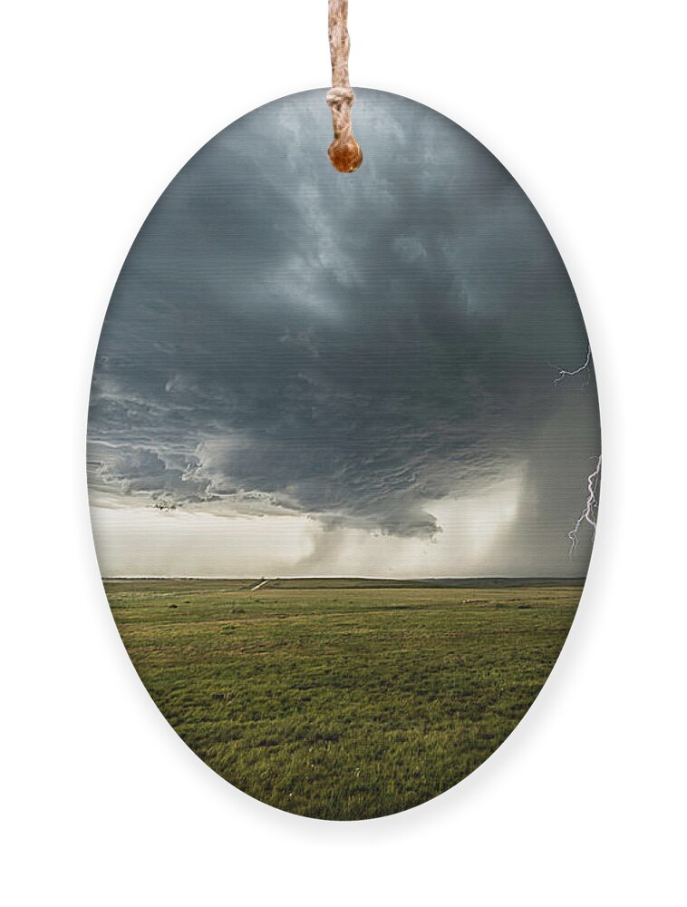 Thunderstorm Ornament featuring the photograph Lone Star Bolt by Marcus Hustedde