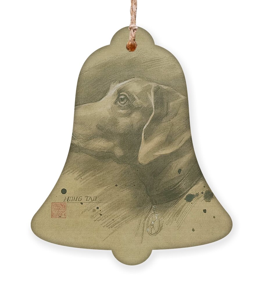 Animal Ornament featuring the drawing Look at you by Hongtao Huang