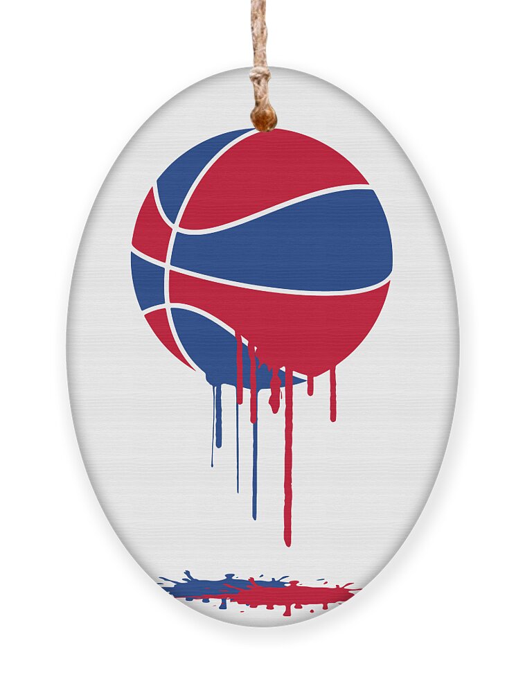 Los Angeles Clippers Dripping Basketball Shirt And Poster Ornament